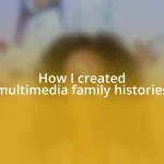 How I created multimedia family histories