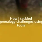 How I tackled genealogy challenges using tools