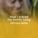 How I traced my family using census data